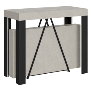 Consolle allungabile 90x40/196 cm Tarax Small cashmere telaio antracite