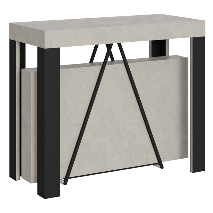 Consolle allungabile 90x40/196 cm Tarax Small cashmere telaio antracite