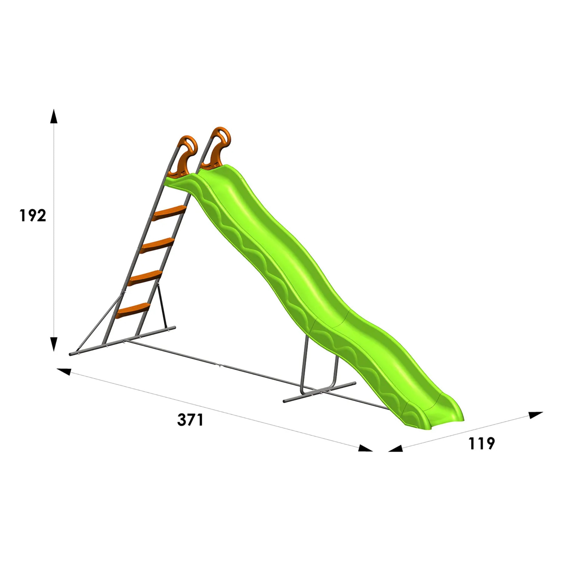 Toboggan PYROU 3,32 m, 3-12 ans