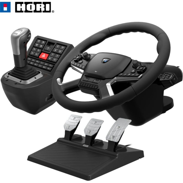 Volant + Levier de vitesses + Pédalier HORI Force Feedback Truck Control System