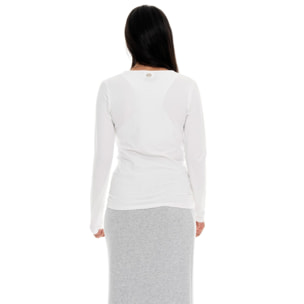Camiseta de manga larga para mujer con placa Leone 1947 Never Without