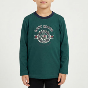 T-shirt maniche lunghe con stampa logo