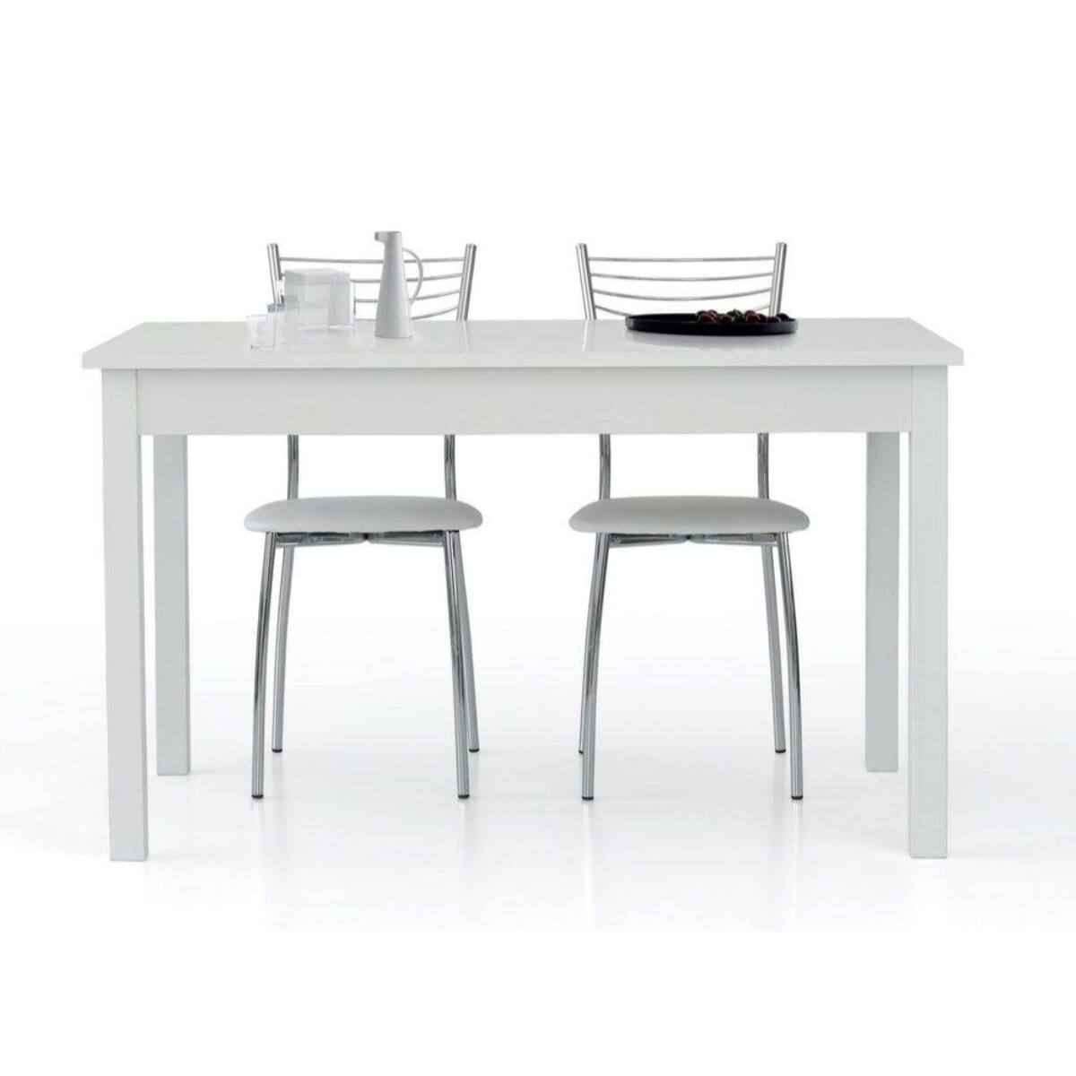 Tavolo da pranzo allungabile, 80 x 130 x 76, Bianco