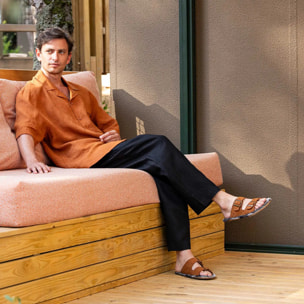 Sandalias N598 NOBUCK LAVADO DENIM/ RECYCLUS UNISEX color Denim