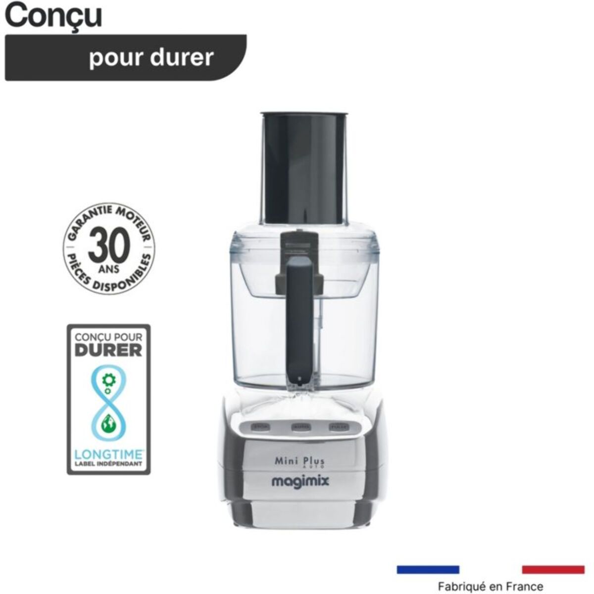 Robot multifonction MAGIMIX 18261F Mini Plus Chrome Brillant