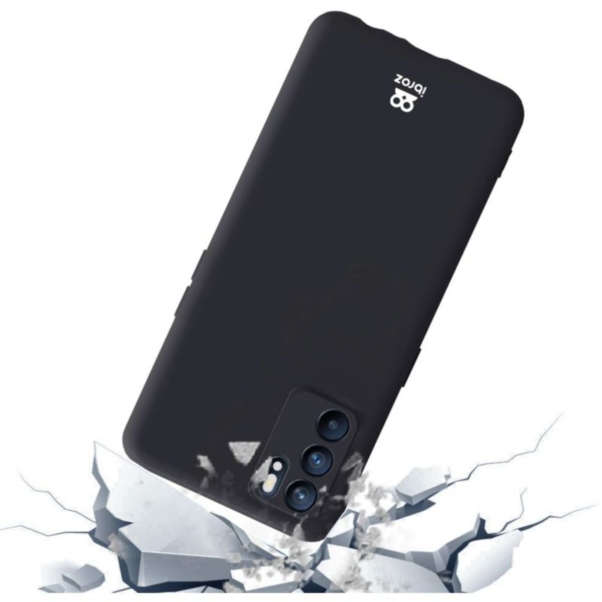 Coque IBROZ Oppo Reno 6 Silicone noir