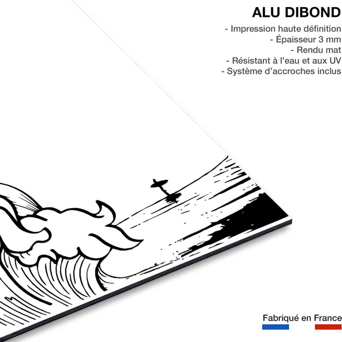 Tableau shore break Tableau alu Dibond