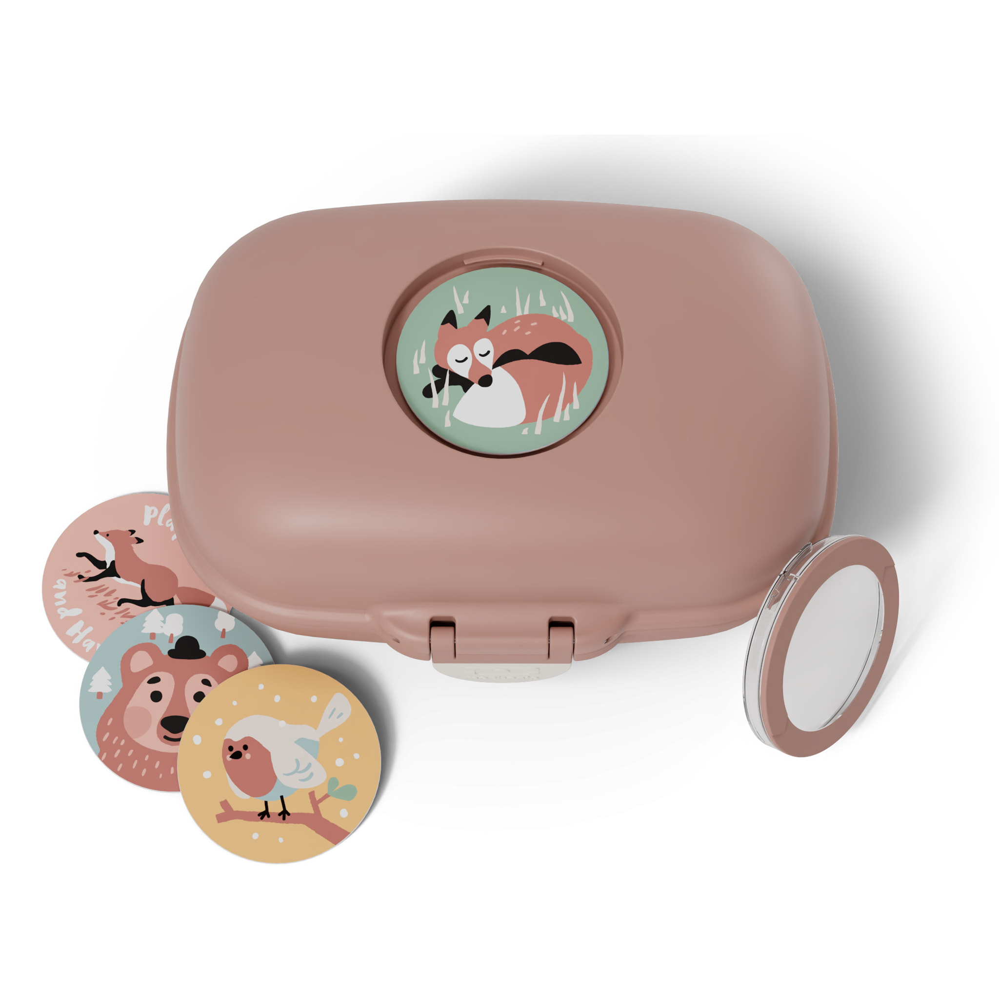 Boîte à goûter enfant Gram 600ml rose Moka