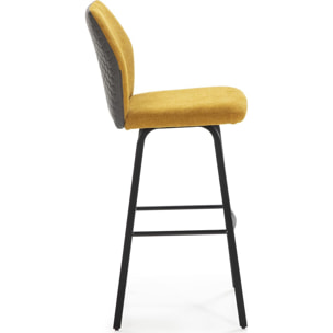 Lot de 2 tabourets de bar en tissu et simili - GARANCE