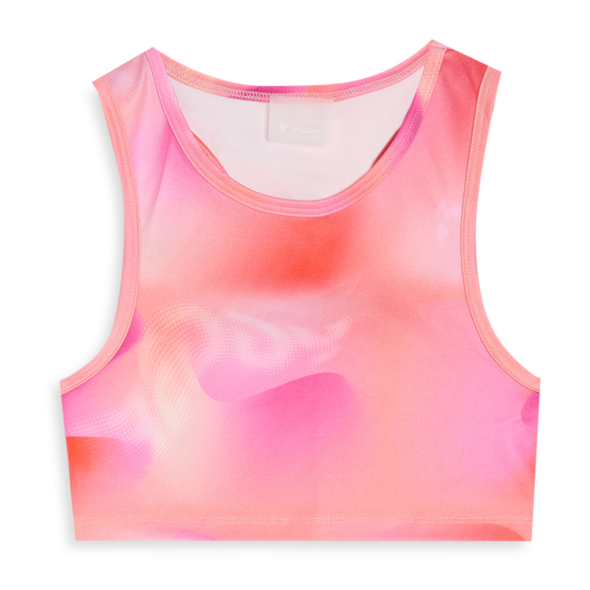 Top Bambina in Tessuto Tecnico Rosa Arancio