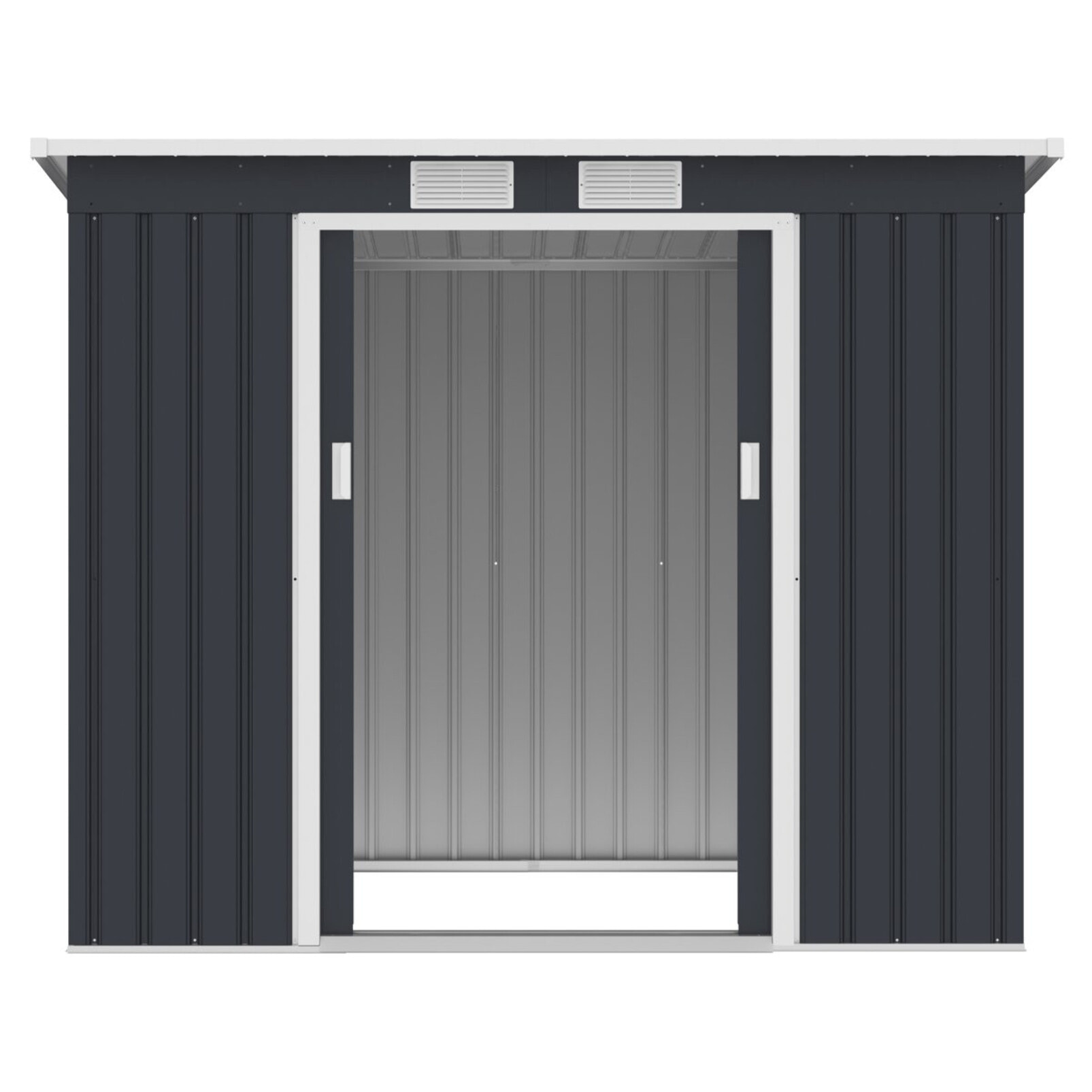 Abri de jardin en métal avec toit monopente métal "Orlando" - 2,81 m² - Gris