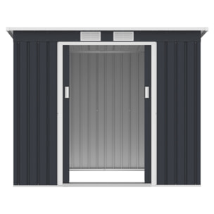 Abri de jardin en métal avec toit monopente métal "Orlando" - 2,81 m² - Gris