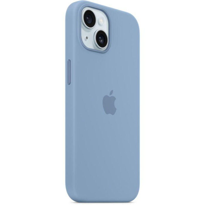 Coque APPLE Iphone 15 MagSafe silicone Bleu d'hiver