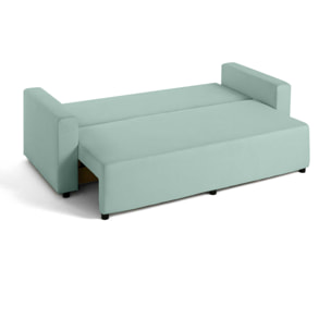 Regala - canapé 3 places - convertible avec coffre - en tissu - Bleu ciel