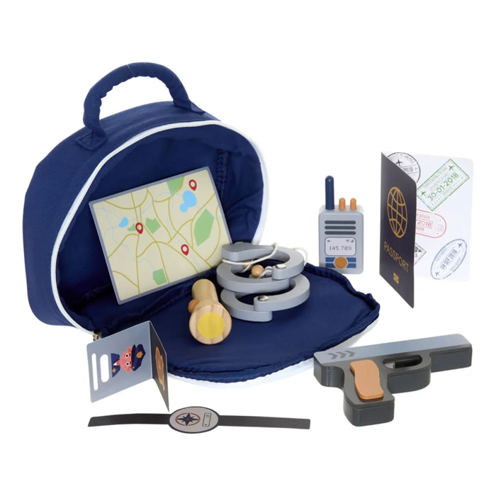 Coffret jeu policier Lior 7x23cm noir