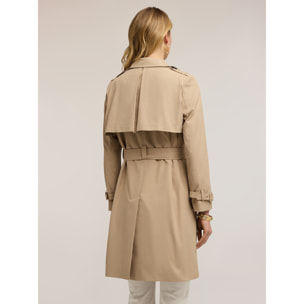 Motivi - Trench doppiopetto in taffetà - Beige