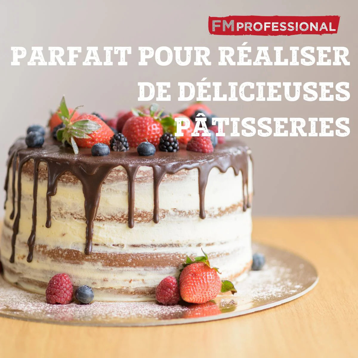 Fouet de cuisine et pâtisserie en inox 30 cm FM Professional
