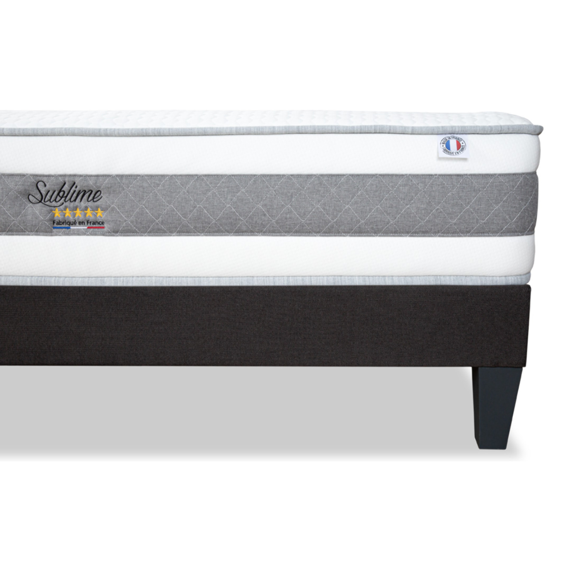 Ensemble Sublime 2 places | Matelas Memoire de forme avec sommier en bois