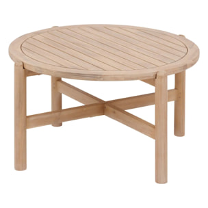 Table basse de jardin ronde "Deona" 80x48cm en acacia