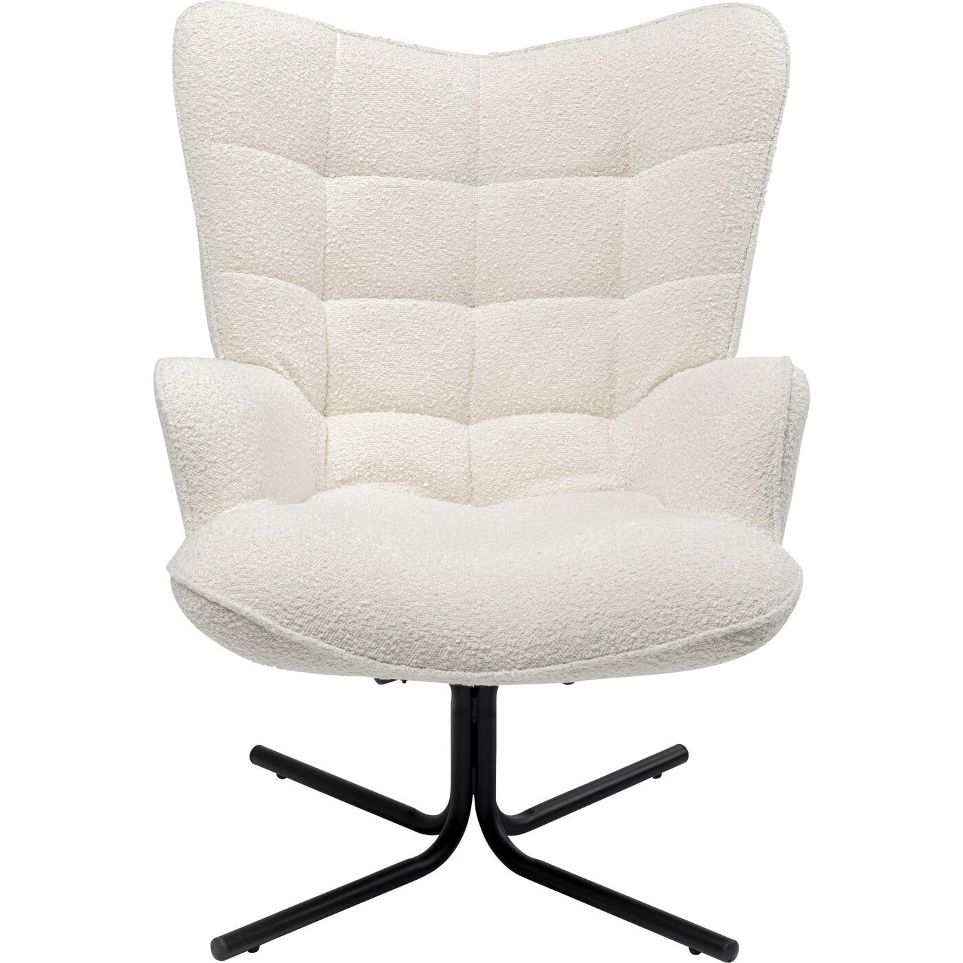 Fauteuil pivotant Oscar Boucle crème Kare Design