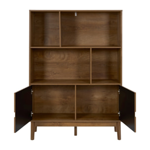 Bibliothèque - HOME DECO FACTORY - Forest - Design Simple - Chaleureux - Marron et Noir