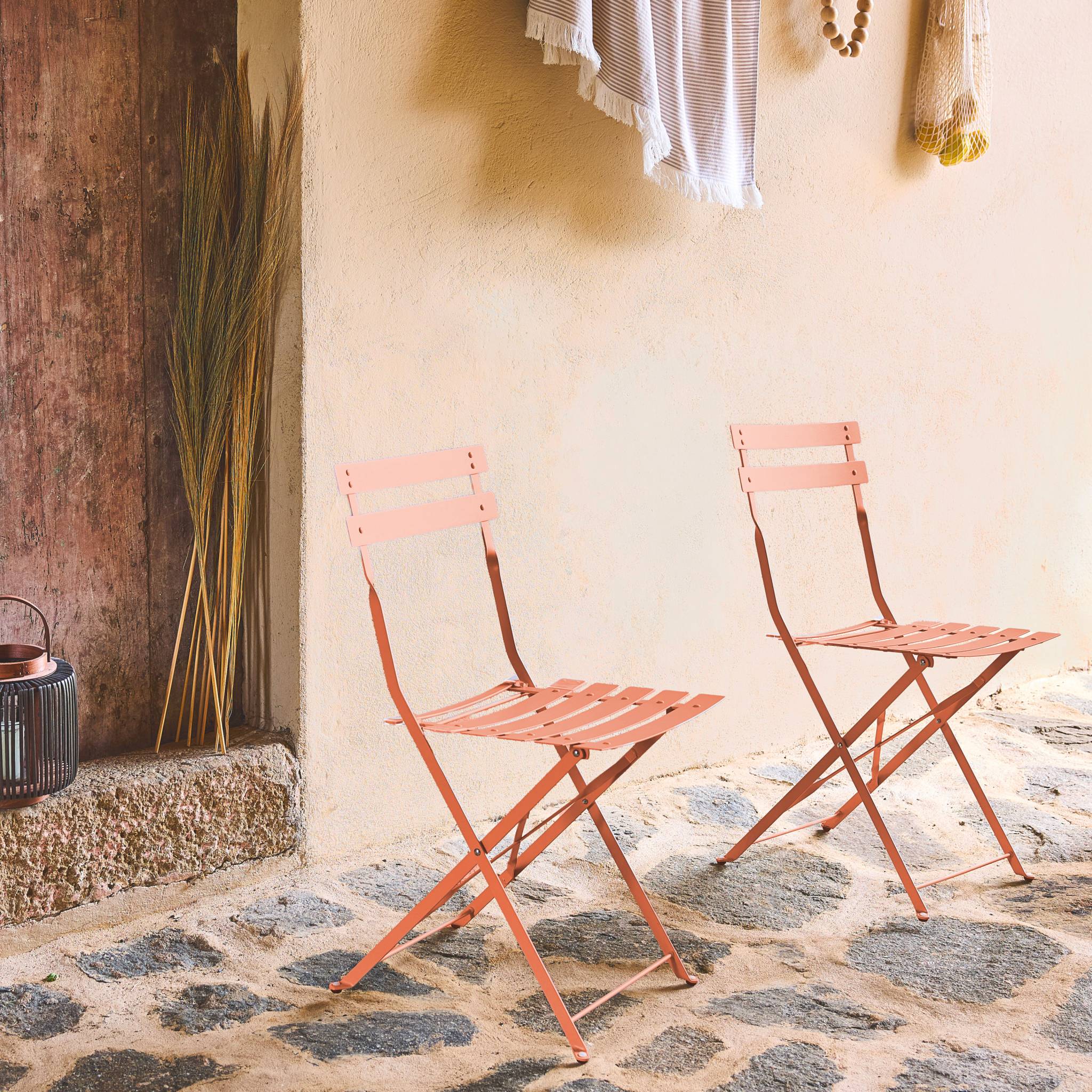 Chaise de jardin pliante métal (lot de 2) CHAISES EMILIA