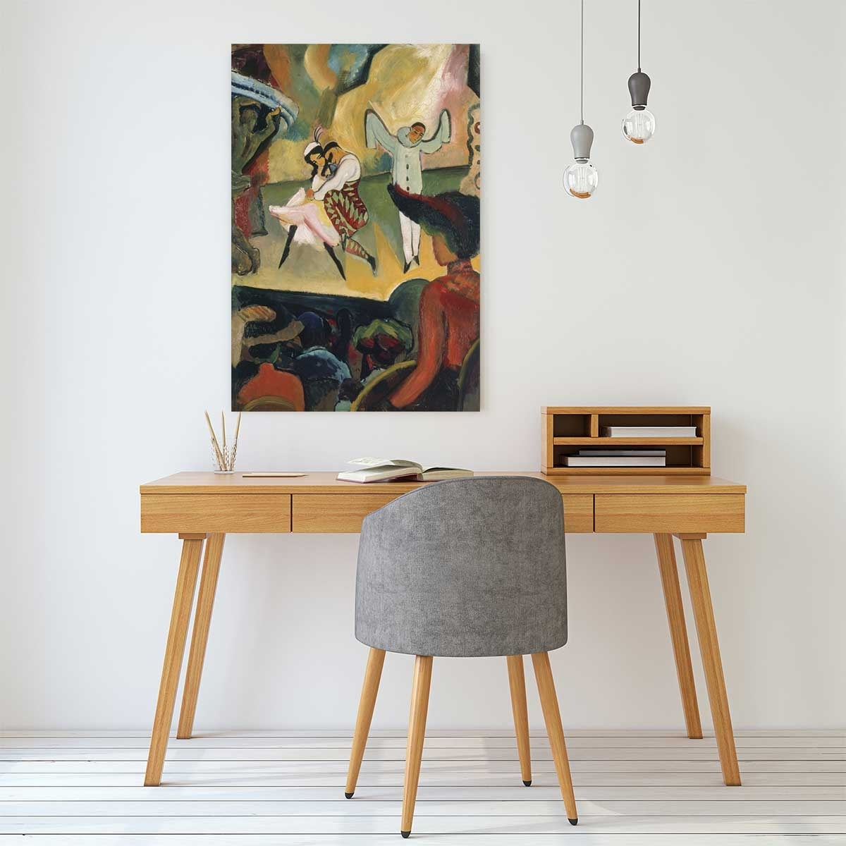 Tableau Le ballet russe par August Macke Toile imprimée