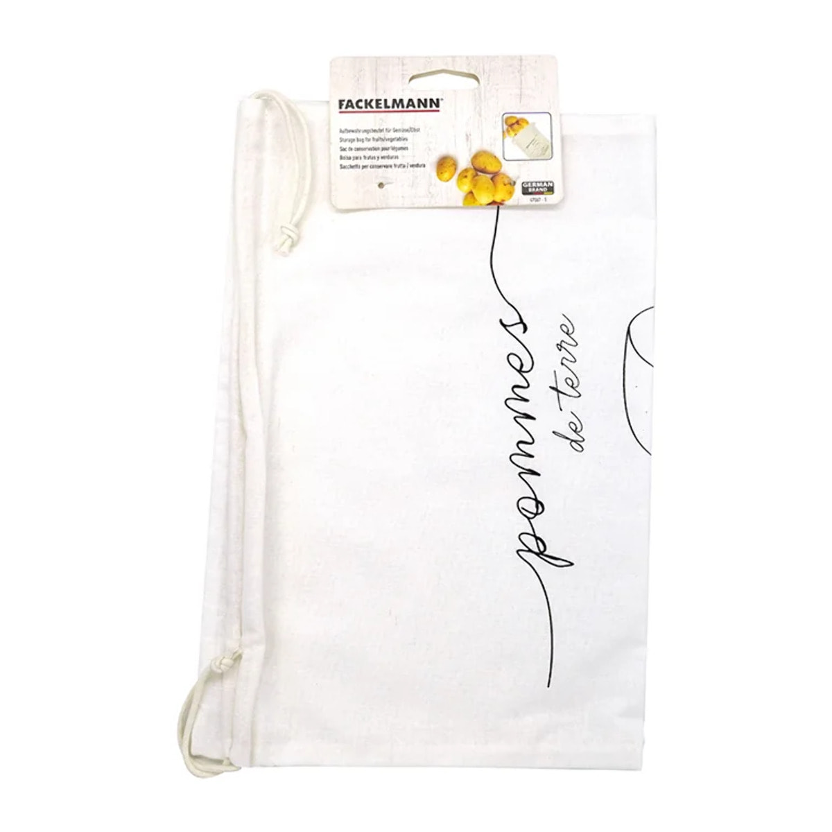 Sac de conservation pour pommes de terre en coton Fackelmann Nature