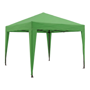 Gazebo richiudibile 3x3 pieghevole a fisarmonica automatico mercato tenda con sacca colore verde