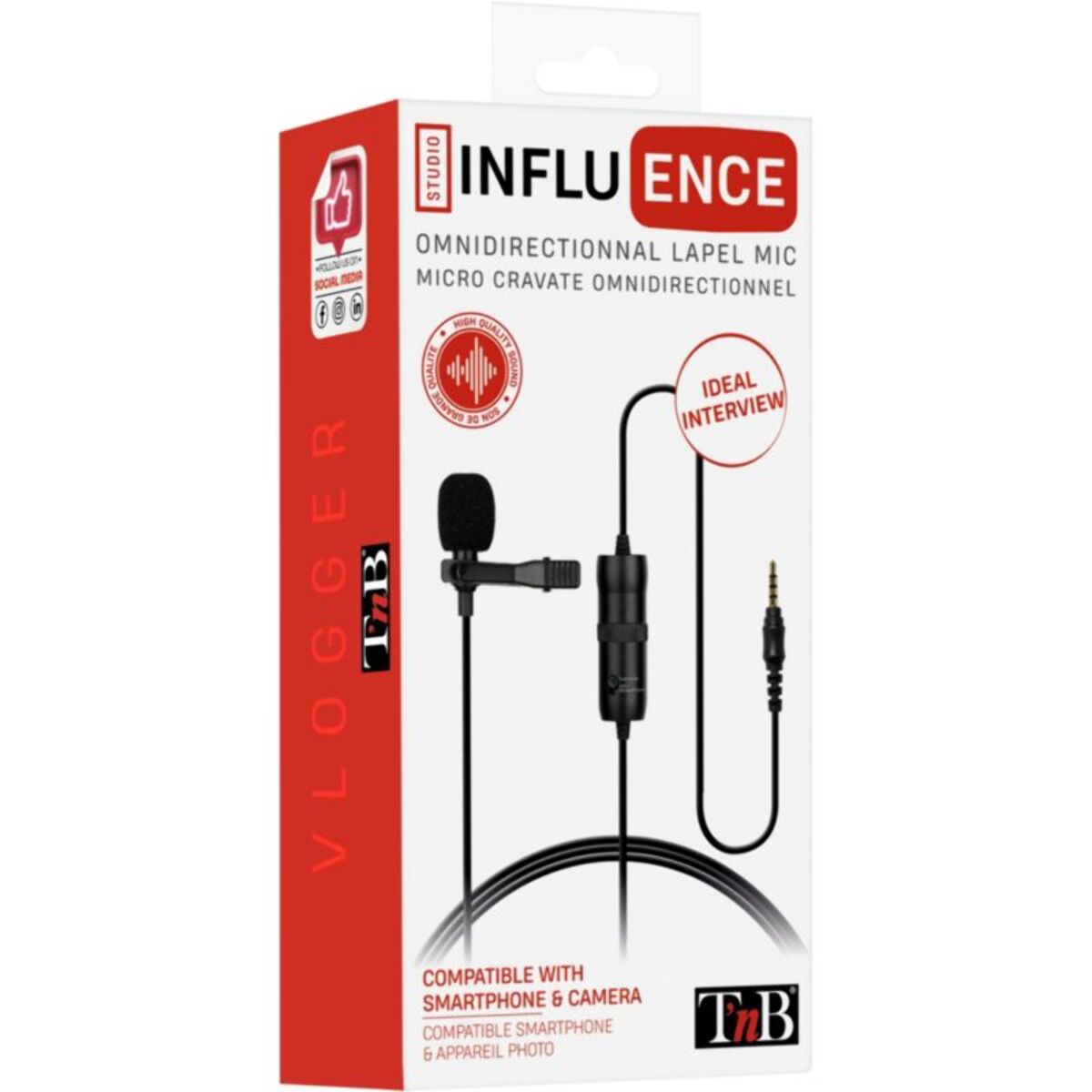 Micro TNB INFLUENCE Microphone cravate - port jack