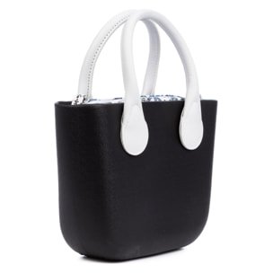 Villanterio bolso de mano de goma EVA con bolso interior estampado. Asas y bolsa de relleno intercambiables.