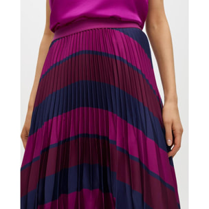 Gonna plissettata a righe