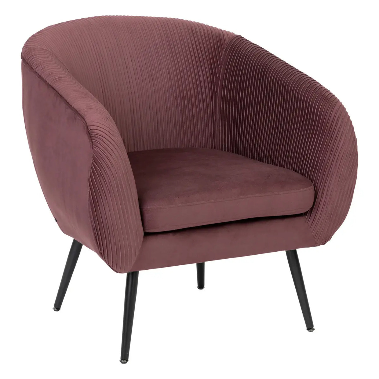 Fauteuil Solaro velours Prune