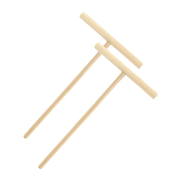 Ensemble de 2 Râteaux à crêpes 20 cm Fackelmann Wood Edition