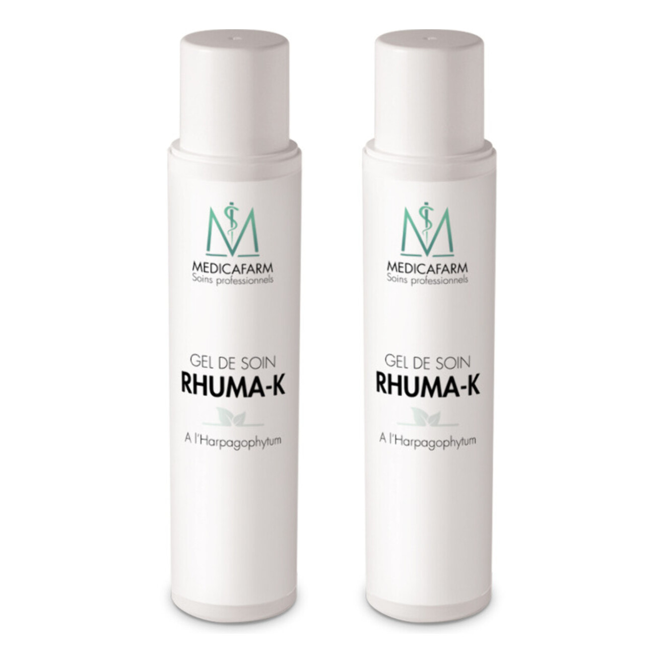 MEDICAFARM - Gel de soin RHUMA-K à l'harpagophytum - Aide à soulager les douleurs articulaires et retrouver la mobilité - Lot de 2 flacons de 250ml