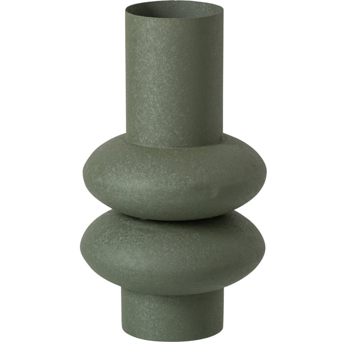 J-Line Vase - métal - vert olive