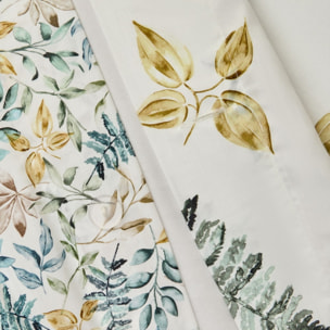 Funda nórdica algodón hojas en rama Folo color verde 100% Algodón percal