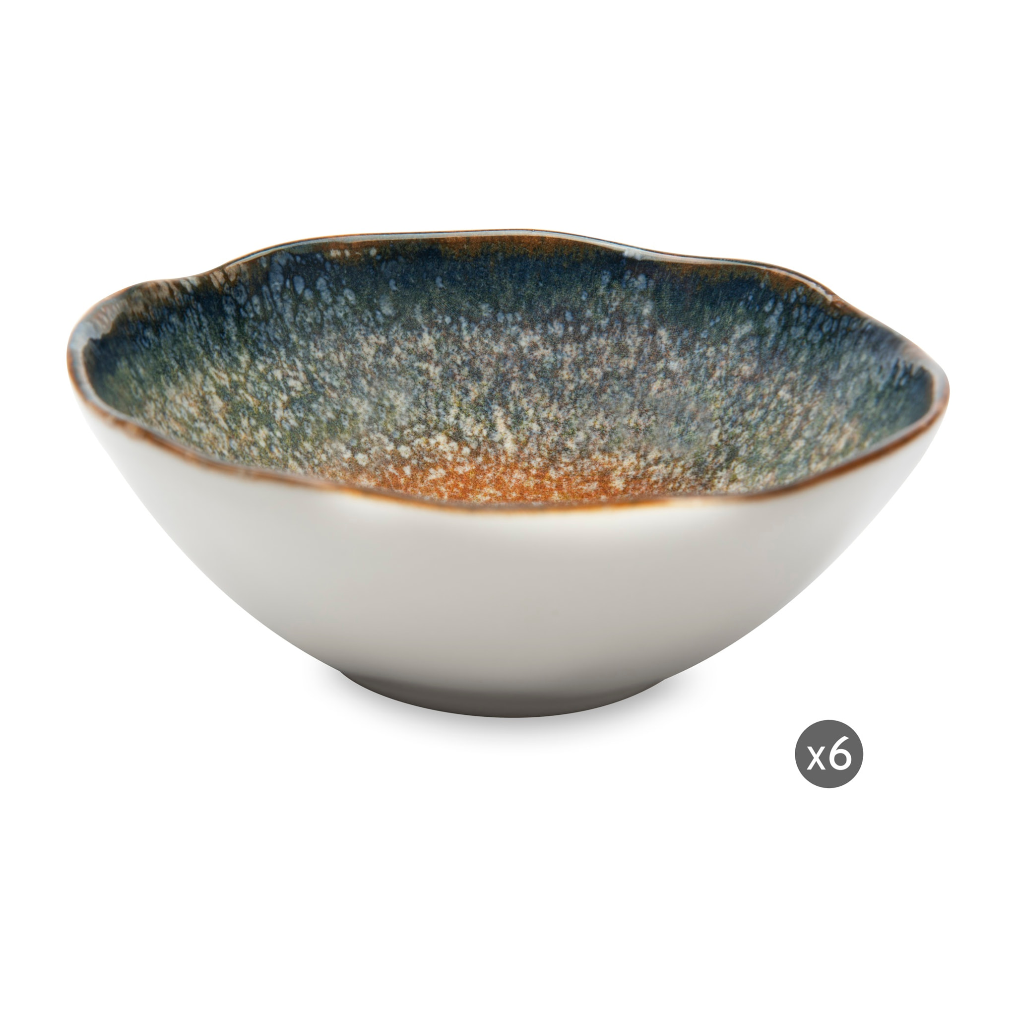 Set de 6 coupelles Excelsa – Efesto, Céramique Beige