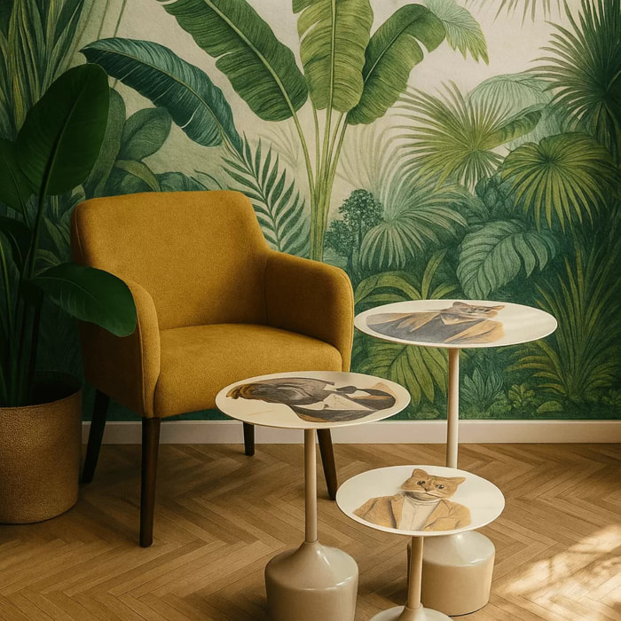 Tables d'appoint animaux costumes set de 3 Kare Design