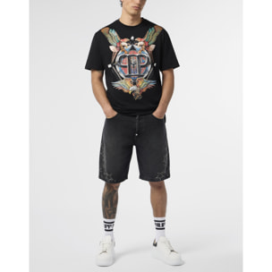 PHILIPP PLEIN Round Neck T-Shirt Eagle Tattoo