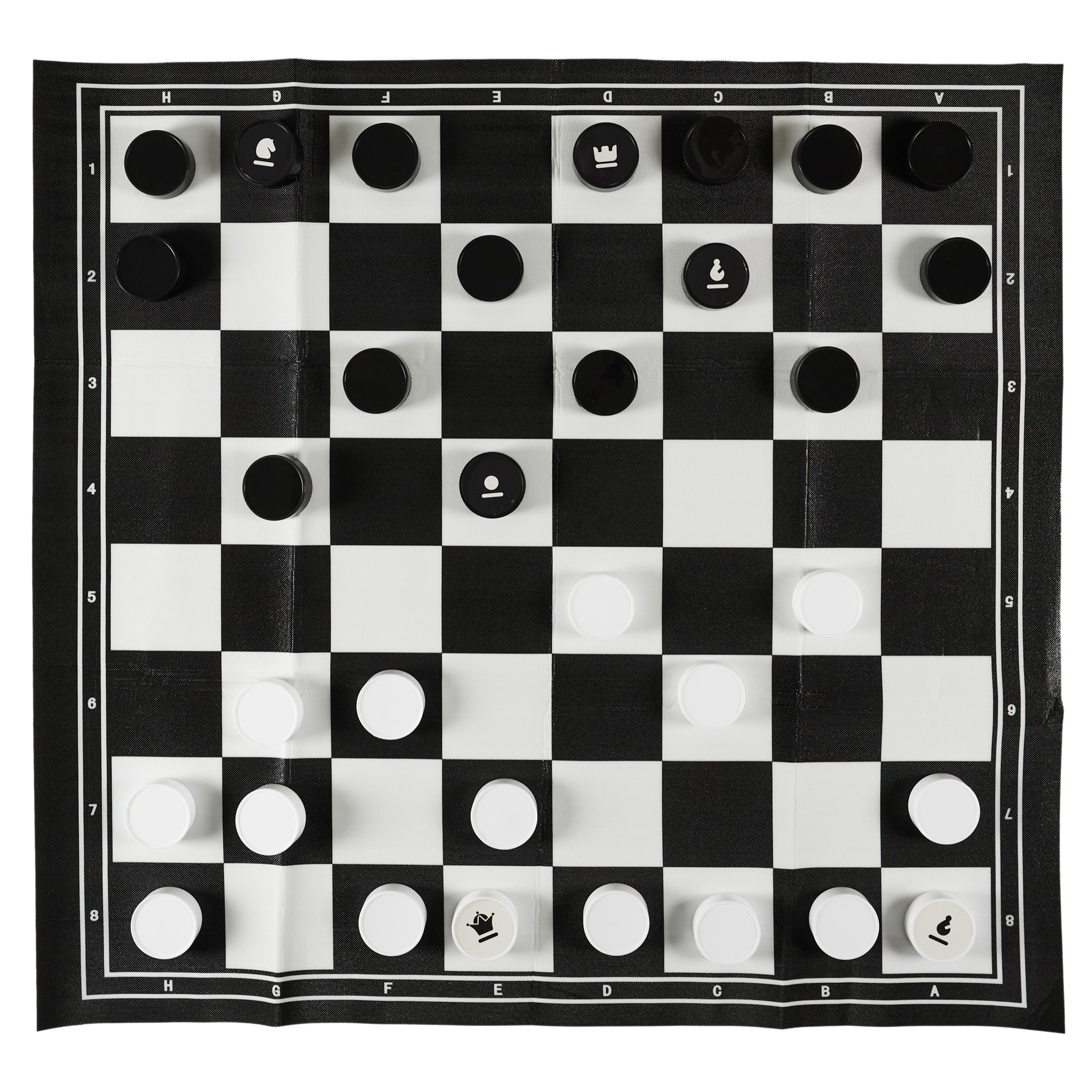 JEU 2 EN 1 ECHECS ET DAMES EXTERIEUR