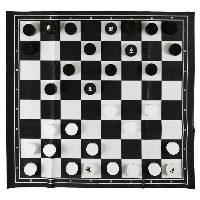 JEU 2 EN 1 ECHECS ET DAMES EXTERIEUR