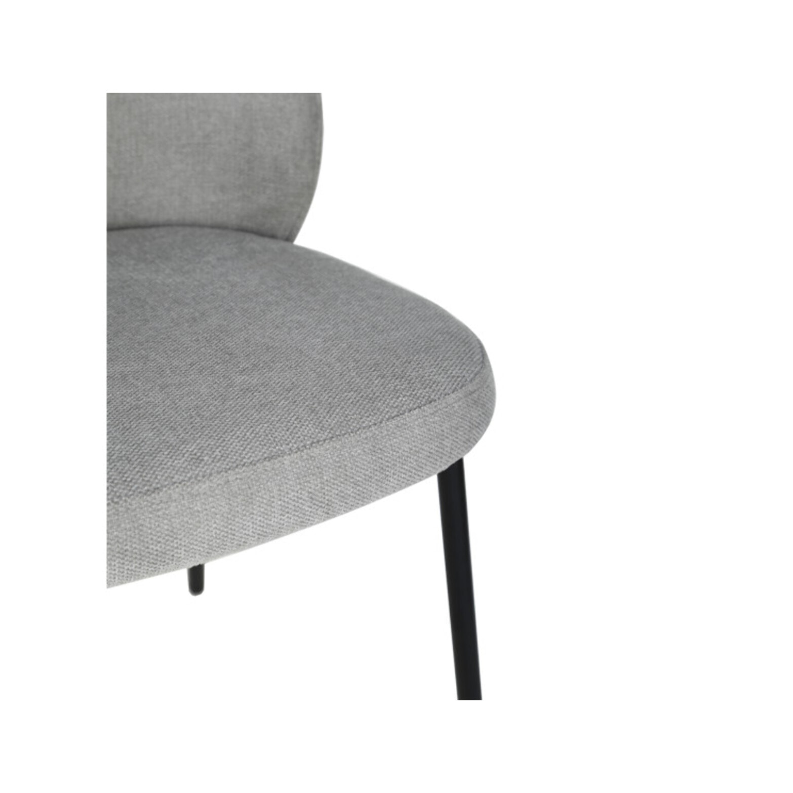 Chaise épurée en tissu avec pieds fins en métal - MARTHA