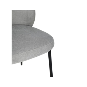 Chaise épurée en tissu avec pieds fins en métal - MARTHA