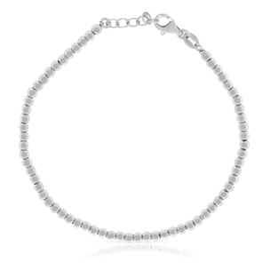 Catena in Argento Sterling 925 con perline in Argento