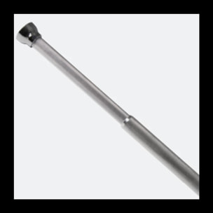 Barre tringle pour rideau de douche ou baignoire extensible sans perçage en Alu ARIK 125-220cm Finition Brillante Spirella