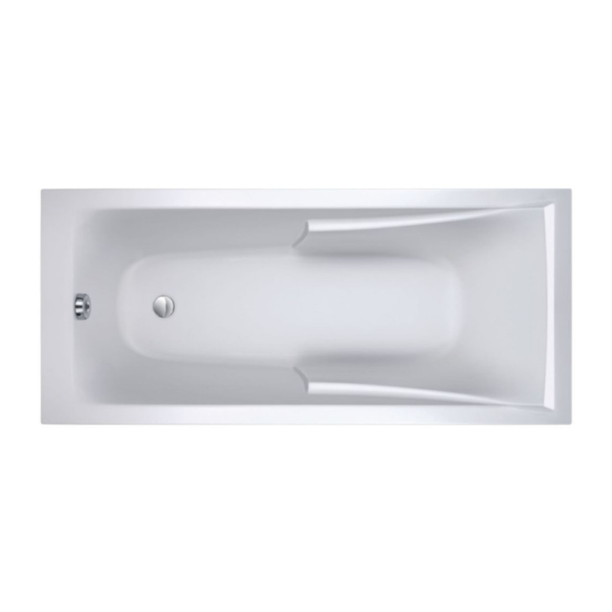 Baignoire droite 170 X 75 Corvette confort acrylique renforcé avec bonde