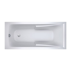 Baignoire droite 170 X 75 Corvette confort acrylique renforcé avec bonde