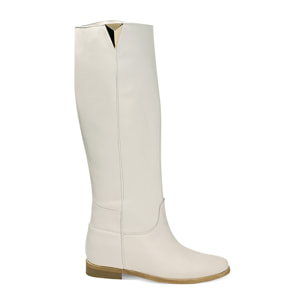 Botas color crema de piel