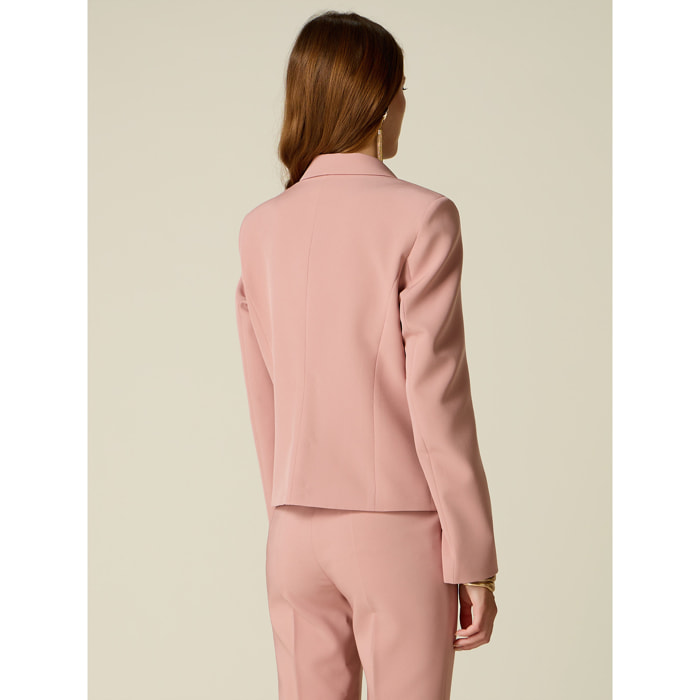 Oltre - Blazer de un botón con solapas - Rosa
